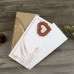 Pocket Invitation Card Wooden Decoration Invitation Card Half Fold Invitation
